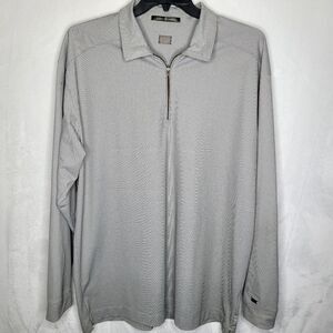 Tiger Woods Gray Quarter-Zip Long Sleeve Shirt Size XL
